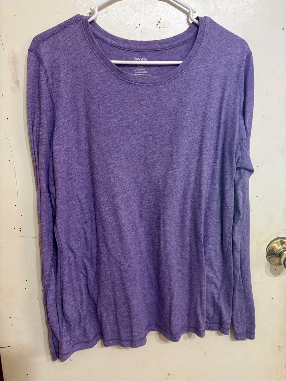 Danskin Women’s Crewneck Long-Sleeve Sweater - Purple Heather